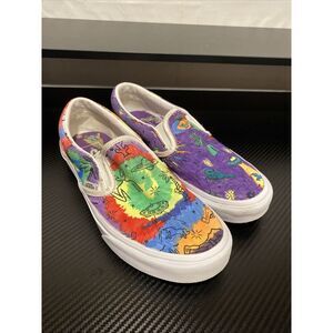 Vans Custom Unidentified U-Paint UFO White Skate Shoes Women's 8 Men's 6.5